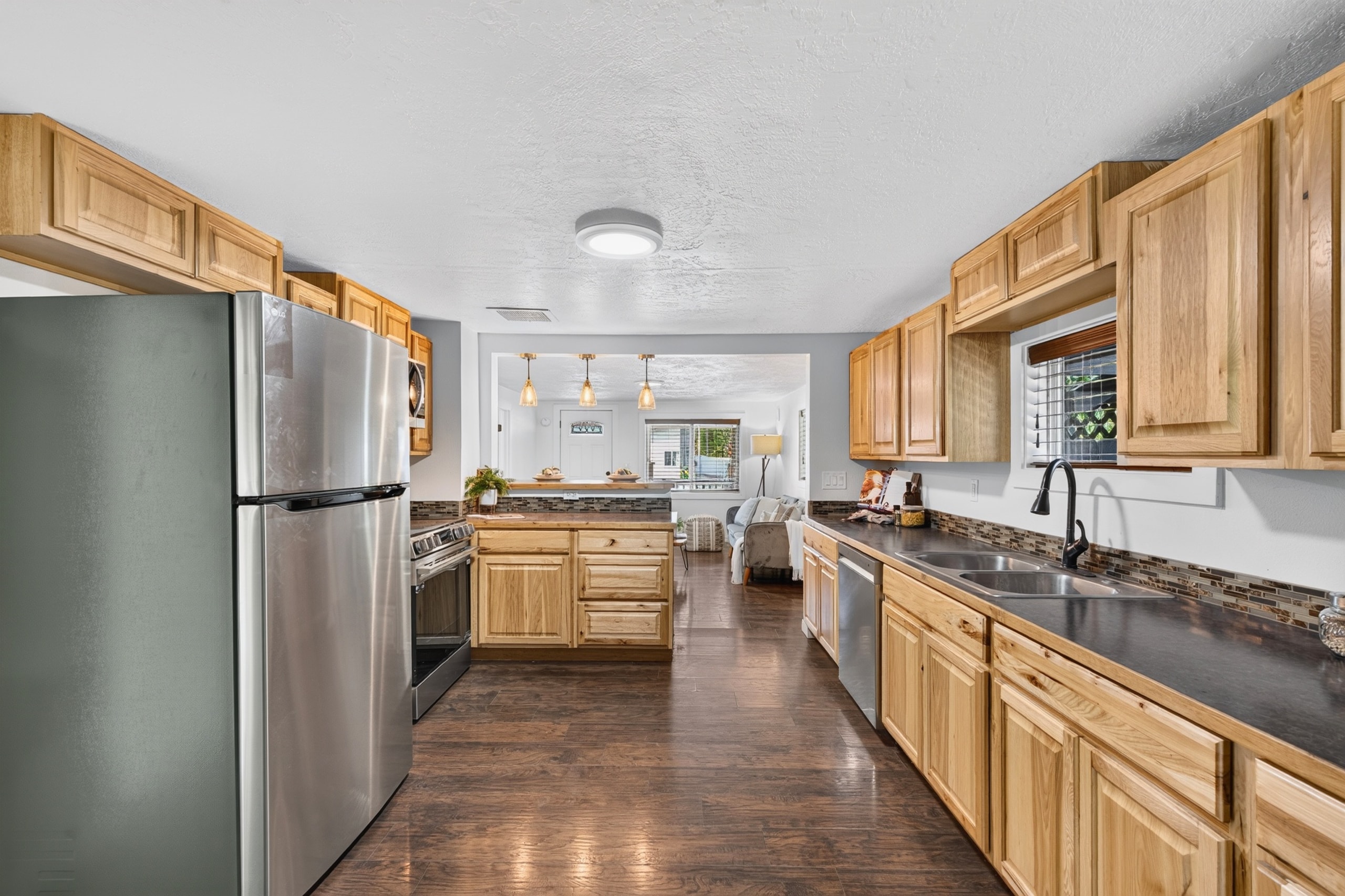 Open kitchen with island