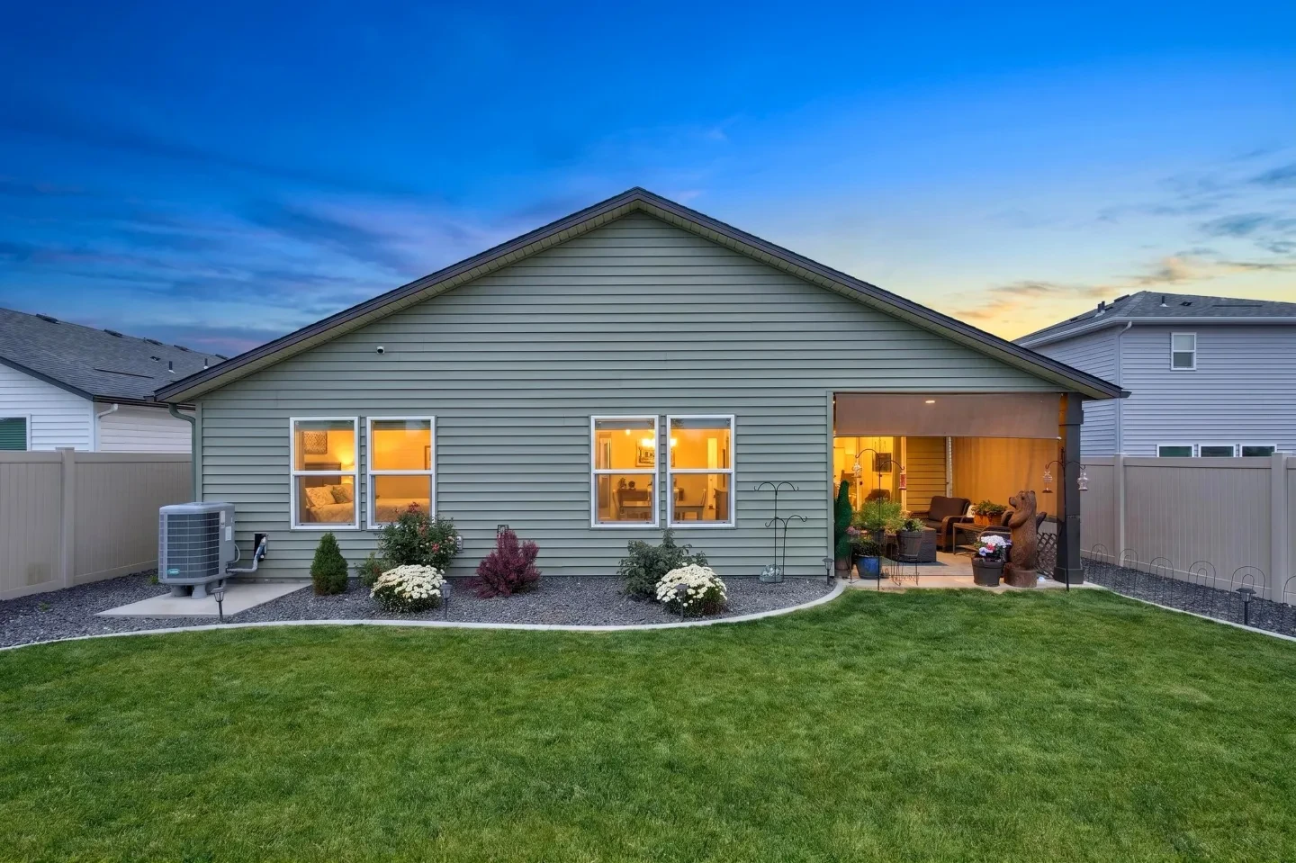 Twilight exterior photography collage