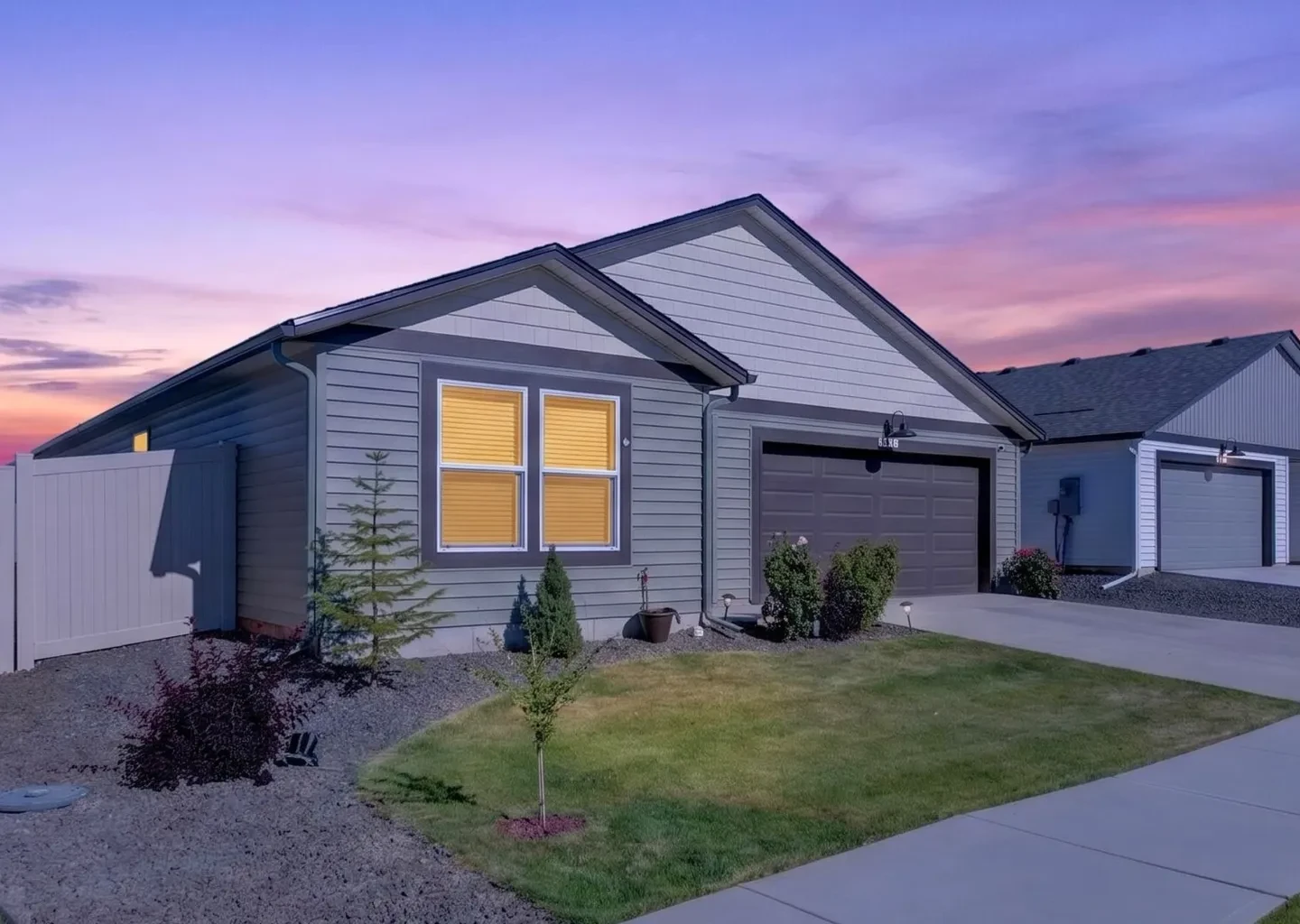 Twilight real estate exterior